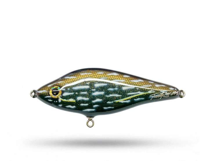 Tasty Jerk 15 cm - Green MotorOil Pike i gruppen Fiskedrag / Jerkbaits hos Örebro Fiske & Outdoor AB (Tasty Green Motor)